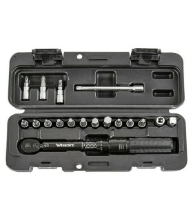 Wisent 2-20Nm 1/4" Ayarlanabilir Yön Mandallı Tork Anahtarı Bits Seti 18p ±%4