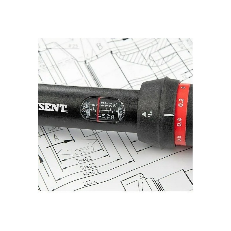 Wisent 5-25Nm 1/4" Ayarlanabilir Yön Mandallı Tork Anahtarı ±%4 90D