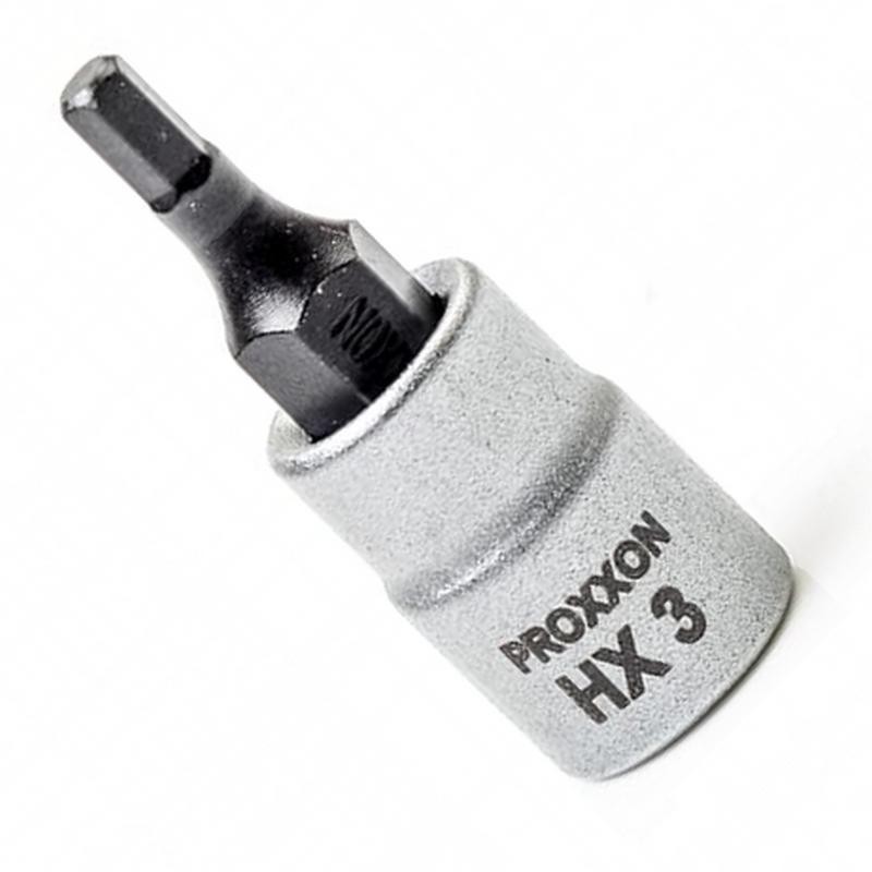 Proxxon Endüstriyel 23743 1/4" Kare Soketli Alyan/Hex Lokma Bits 3mm