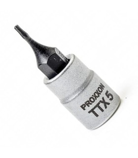 Proxxon Endüstriyel 23755 1/4" Kare Soketli Delikli Torx Lokma Bits TX5
