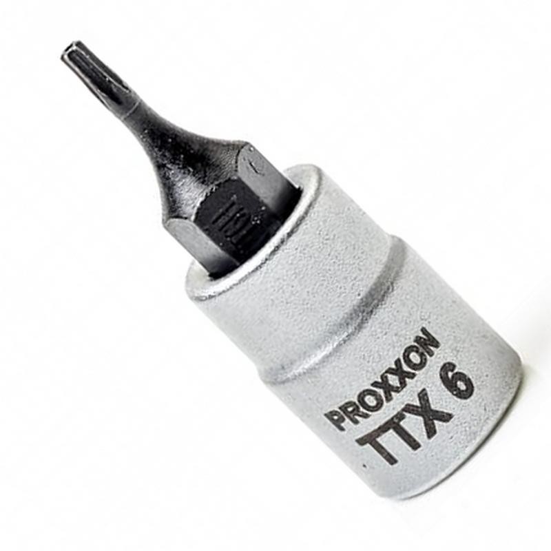 Proxxon Endüstriyel 23752 1/4" Kare Soketli Delikli Torx Lokma Bits TX6