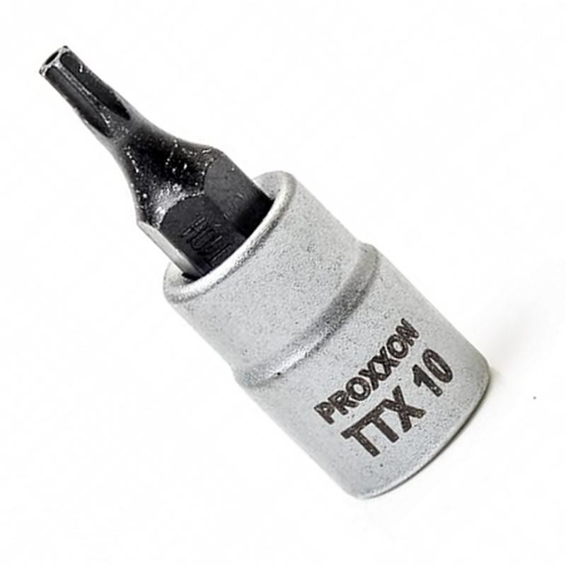 Proxxon Endüstriyel 23754 1/4" Kare Soketli Delikli Torx Lokma Bits TX10