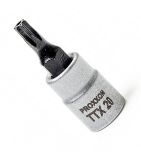 Proxxon Endüstriyel 23758 1/4" Kare Soketli Delikli Torx Lokma Bits TX20