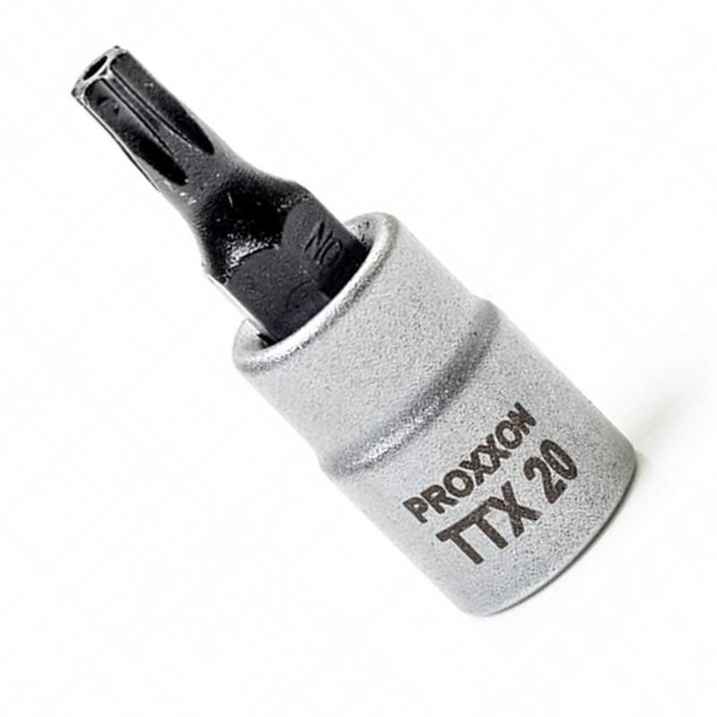 Proxxon Endüstriyel 23758 1/4" Kare Soketli Delikli Torx Lokma Bits TX20
