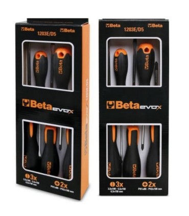 Beta 1203E/D7 Evox Düz Yıldız Tornavida Seti 7P 012031007