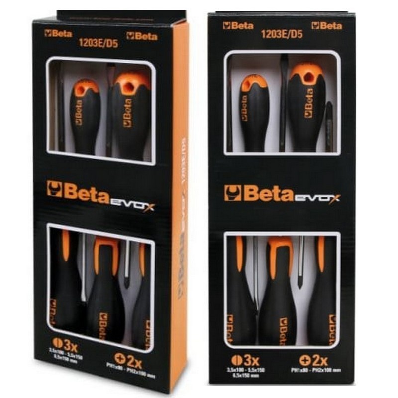 Beta 1203E/D7 Evox Düz Yıldız Tornavida Seti 7P 012031007