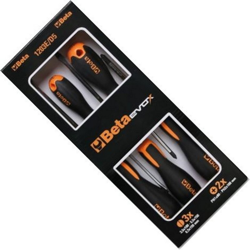 Beta 1203E/D7 Evox Düz Yıldız Tornavida Seti 7P 012031007