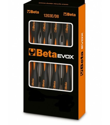 Beta 1203E/D8 Evox Düz Yıldız Tornavida Seti 8P 012031008