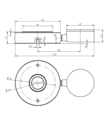 PCE Instruments Hidrolik Kuvvet Ölçüm Cihazı PCE-HFG 25K