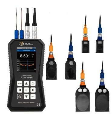 PCE Instruments Ultrasonik Debimetre/Akış Hızı Ölçer PCE-TDS 200+ SML Isı Miktarı Ölçer