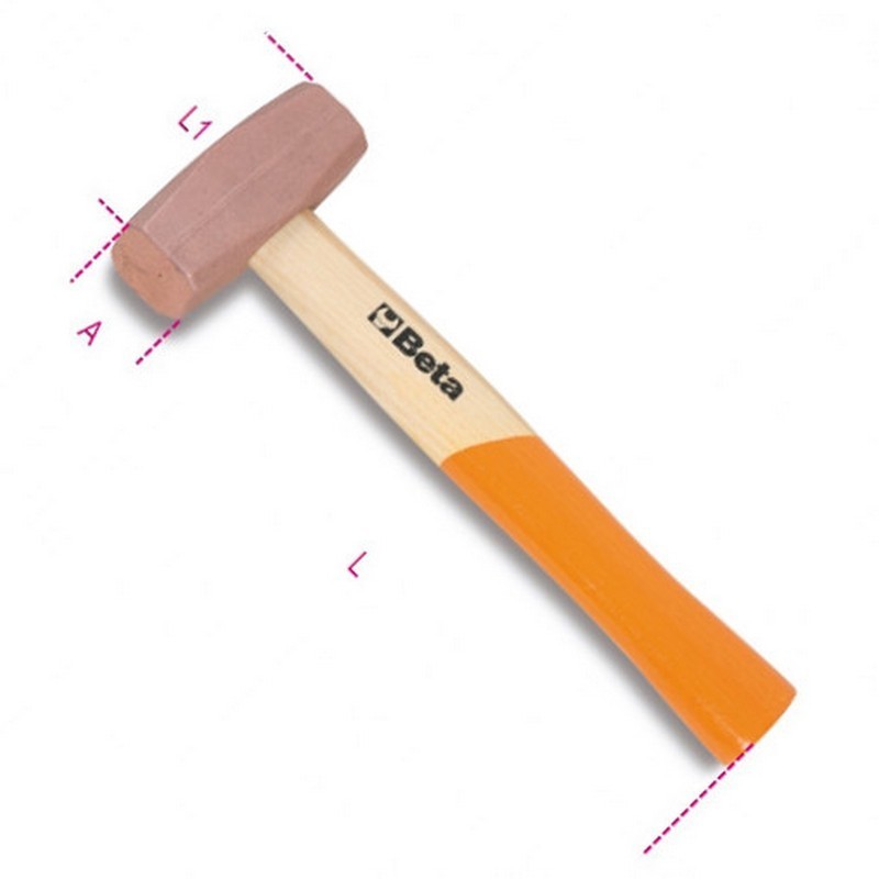 Beta 1385 1000 Ahşap Saplı Bakır Çekiç 1000gr 013850410