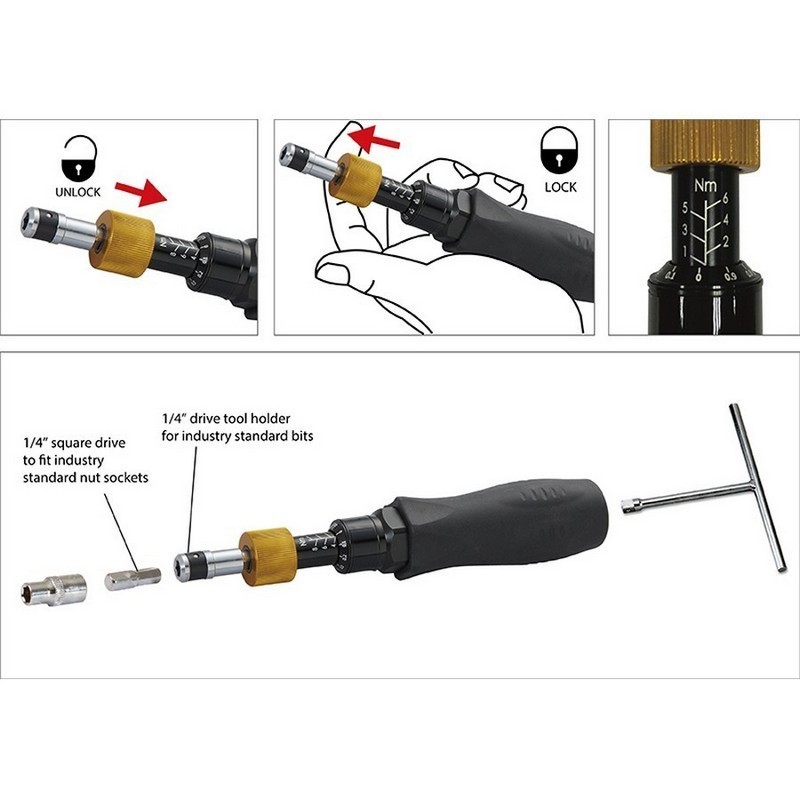 Netratek STT-060 1-6Nm 1/4" Ayarlanabilir Torklu Tornavida ±%6