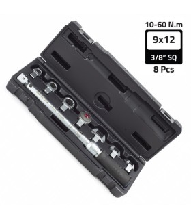 Netratek CTK-060 10-60Nm 3/8" Açıkağız Yıldız Tork Seti 10-13-17mm 8P
