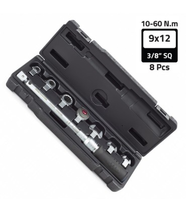 Netratek CTK-060 10-60Nm 3/8" Açıkağız Yıldız Tork Seti 10-13-17mm 8P