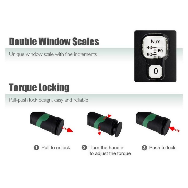 NovaTork STMX125 5-25Nm 1/4" Yön Mandallı Tork Anahtarı 45D
