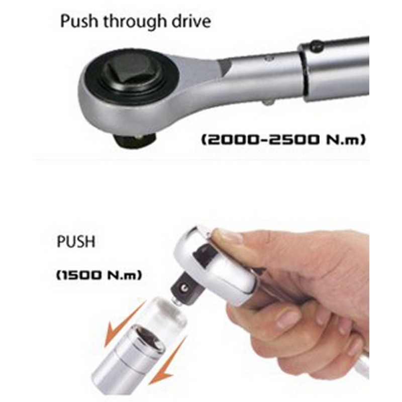 Netratek CTR-2500 500-2500Nm 1” İtmeli Sürücü Ayarlı Tork Anahtarı ±%3