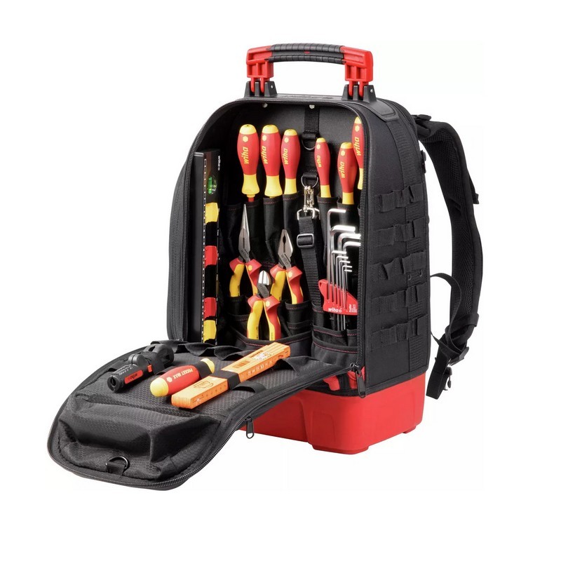 Wiha Tool Backpack Elektrikçi VDE El Aletleri Sırt Çantası 27P 45528