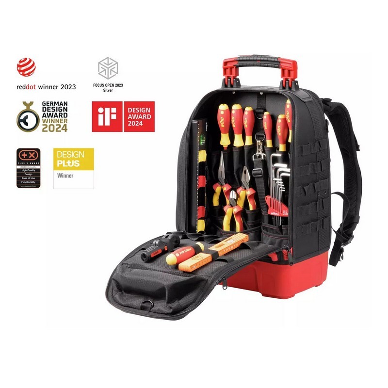 Wiha Tool Backpack Elektrikçi VDE El Aletleri Sırt Çantası 27P 45528