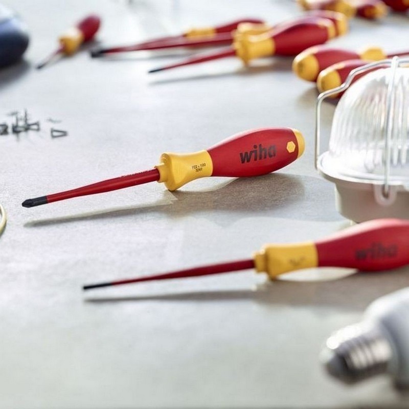 Wiha SoftFinish® VDE İzole Düz Pozidriv Tornavida Set 6P 25477