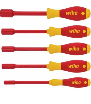 Wiha SoftFinish® VDE İzole Lokmabaş Tornavida Set 5P 29466
