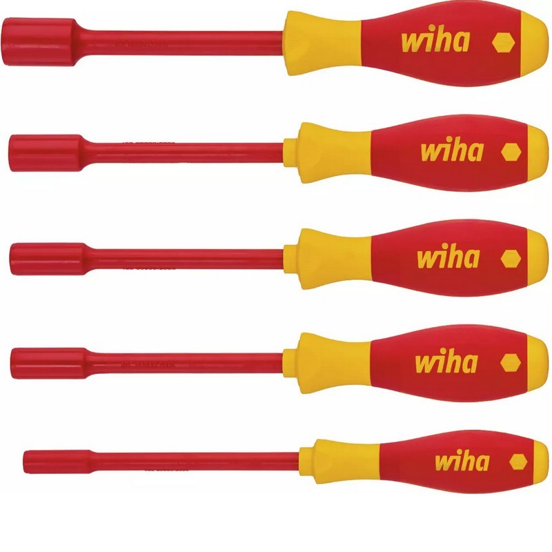 Wiha SoftFinish® VDE İzole Lokmabaş Tornavida Set 5P 29466