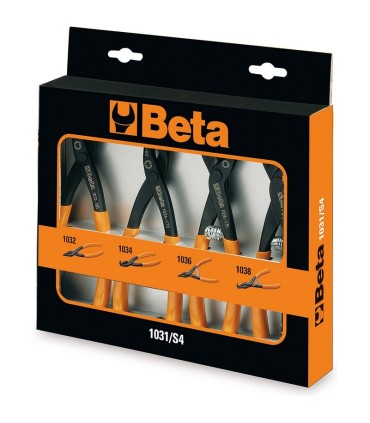Beta 1031/S4 Düz Kıvrık Segman Pensesi Seti 4P 010310000