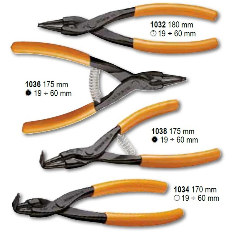 Beta 1031/S4 Düz Kıvrık Segman Pensesi Seti 4P 010310000