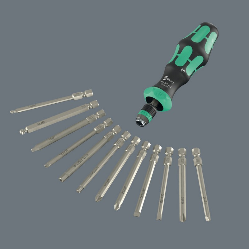 Wera 838 RA-R L/R Cırcırlı 1/4" Bits Tutuculu Tornavida 140mm 05051494001