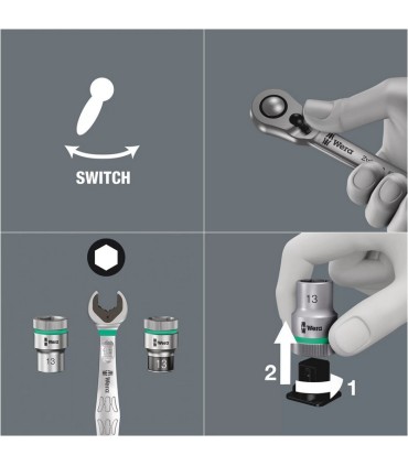 Wera 8100 SA11 Zyklop Metal Cırcır Lokma Bits Set 1/4" 28P Emperyal 05004021001