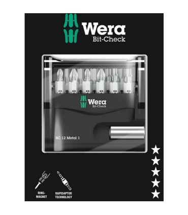 Wera Bit-Check 12 SB Metal 1 Bits Seti 05136393001