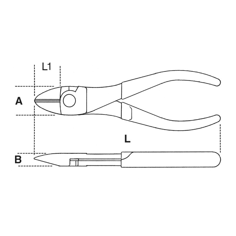 Beta 1084MQ 200 VDE Yalıtımlı Yan Keski Ağır İş 200mm 010840100