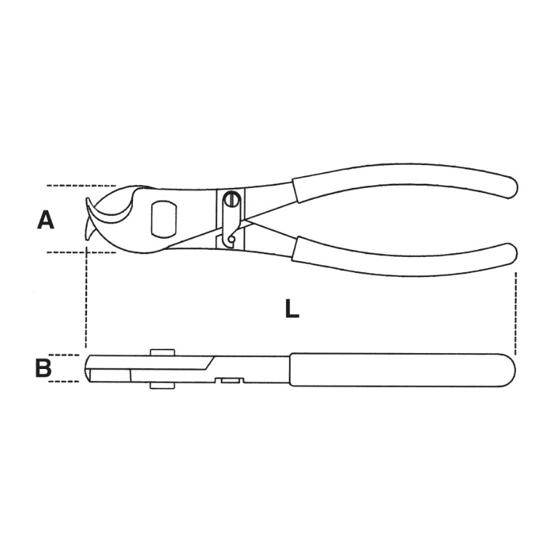 Beta 1132MQ 230 VDE Yalıtımlı Bakır-Alüminyum Kablo Kesici 230mm 011320193