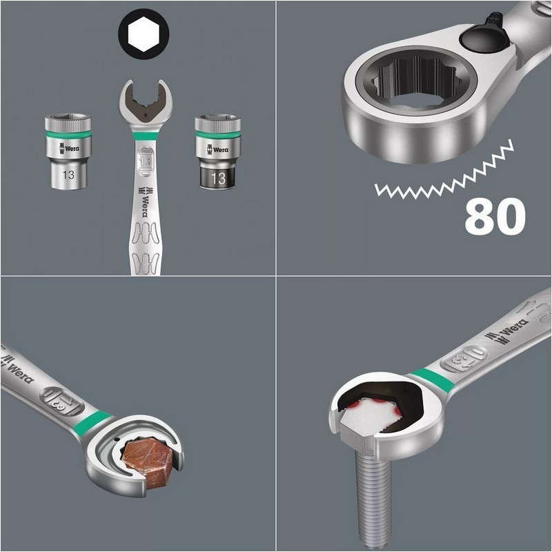 Wera 6001 Joker Switch 8 Cırcırlı Yıldız Açıkağız Kombine Anahtar Set 1 8P Emperyal 05020093001