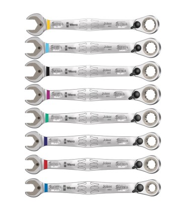Wera 6001 Joker Switch 8 Cırcırlı Yıldız Açıkağız Kombine Anahtar Set 1 8P Emperyal 05020093001