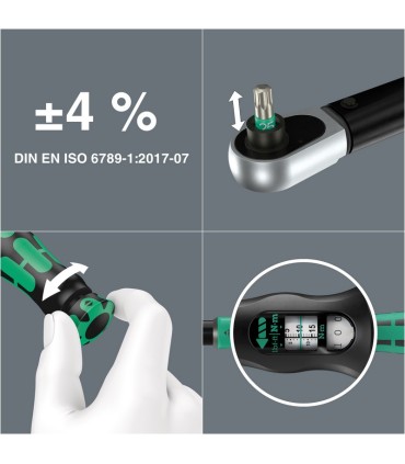Wera Click-Torque Lock A6 1/4" Altıgen 2.5–25Nm Ayarlanabilir Tork Anahtarı 05075691001