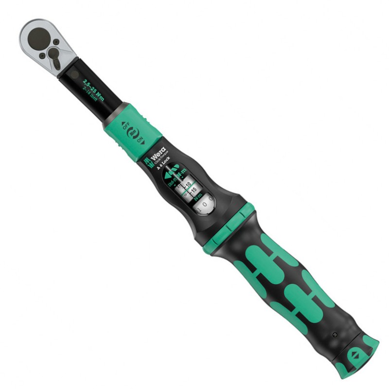 Wera Click-Torque Lock A6 1/4" Altıgen 2.5–25Nm Ayarlanabilir Tork Anahtarı 05075691001