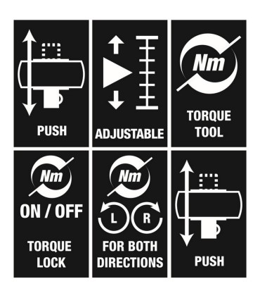 Wera Click-Torque Lock C3 1/2" R/L İtmeli Sürücü 40-200Nm Tork Anahtarı 05075695001