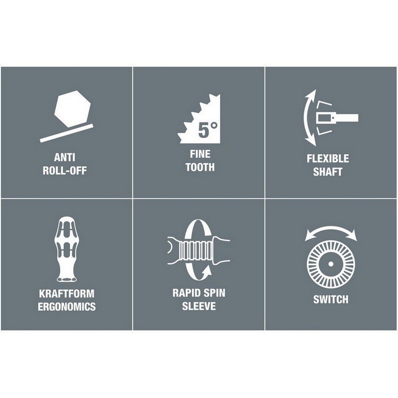 Wera 8000 B Zyklop Cırcır SB 3/8" Sürücü 05073261001