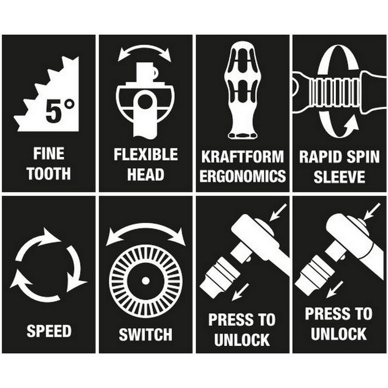 Wera 8000 B Zyklop Cırcır SB 3/8" Sürücü 05073261001