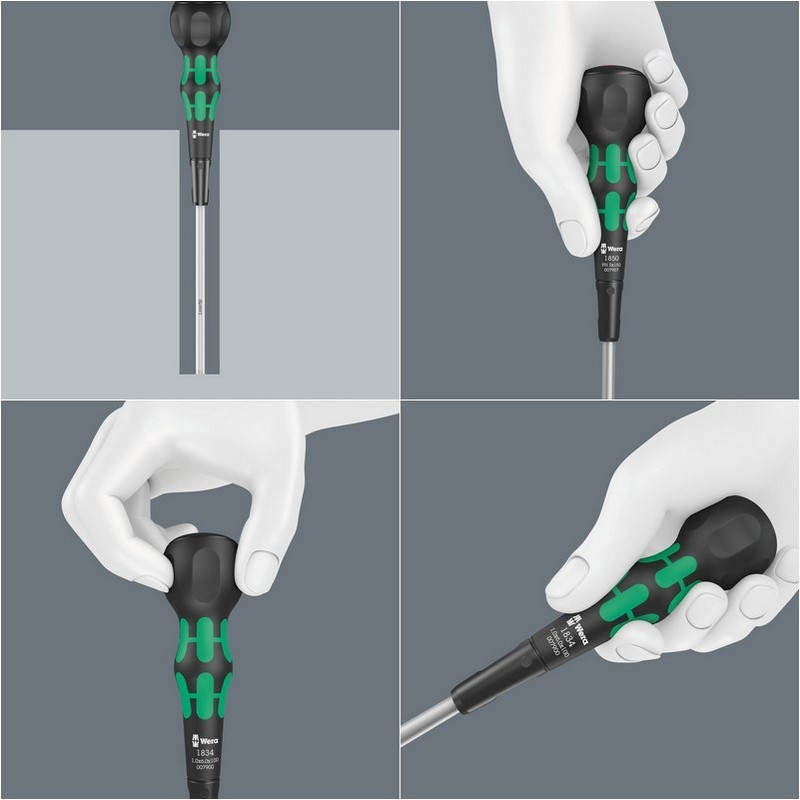 Wera 1850 Kraftform BallGrip/Yumru Saplı Yıldız Tornavida PH2 100mm 05007906001