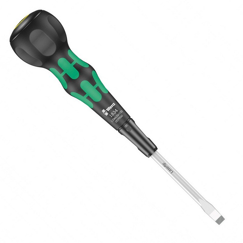 Wera 1834 Kraftform BallGrip/Yumru Saplı Düz Tornavida 1x6x100mm 05007900001