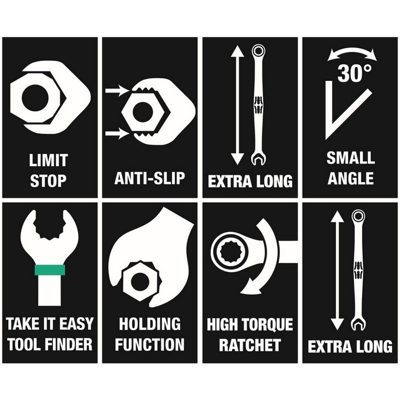 Wera 6007 Joker 5 Set 1 Açıkağız Cırcırlı Kombine Anahtar Set Uzun 5P 05020380001
