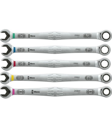 Wera 6007 Joker 5 Set 1 Açıkağız Cırcırlı Kombine Anahtar Set Uzun 5P 05020380001