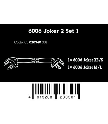 Wera 6006 Joker Kendinden Ayarlı Çift Açıkağız Kurbağacık Anahtar Set 1 2P 05020340001
