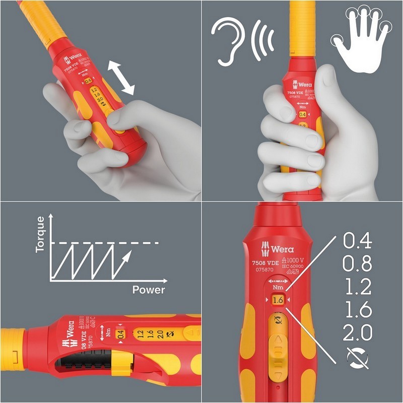 Wera 7508 Safe-Torque Speed VDE 0.4-2Nm Torklu Tornavida 05075870001