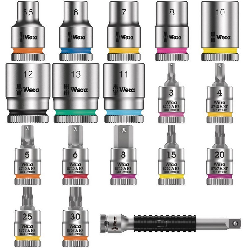 Wera Safe-Torque A1 SHK 2-12Nm 1/4" Ayarlanabilir Tork Anahtar Set 1 20P 05136073001