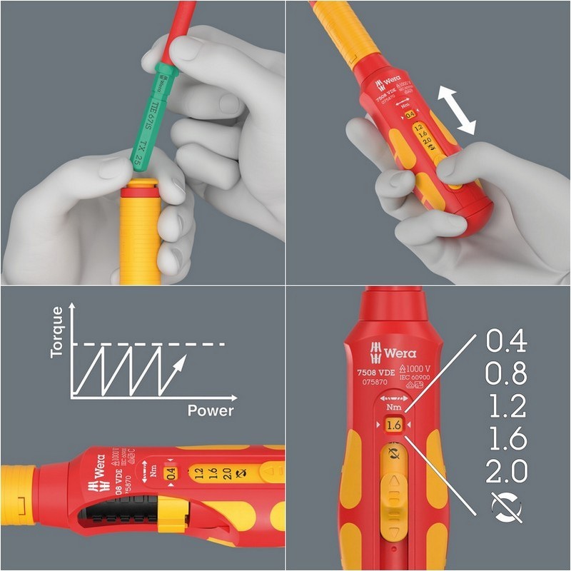 Wera KF Kompakt VDE Safe-Torque Speed 0.4-4Nm Kontrol Kabini Set 1 23P 05006633001