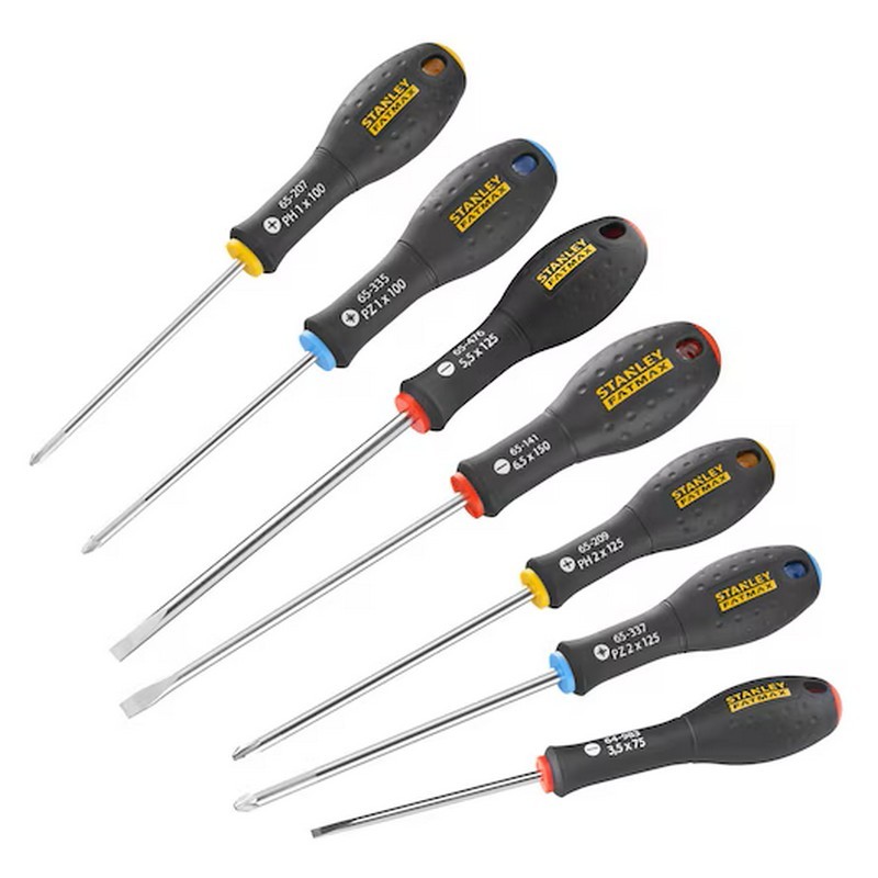 Stanley FatMax 0-65-438 Düz Yıldız Pozidriv Tornavida Seti 7P