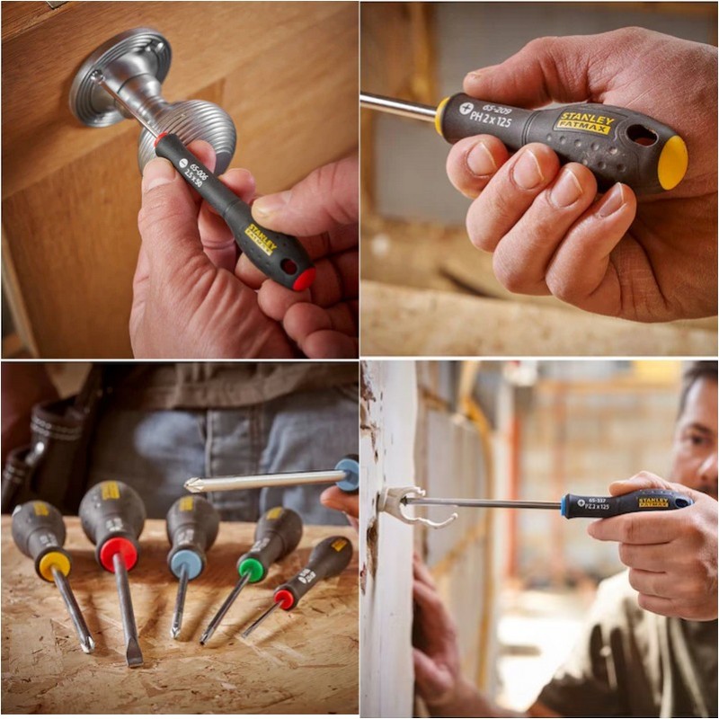 Stanley FatMax 0-65-438 Düz Yıldız Pozidriv Tornavida Seti 7P