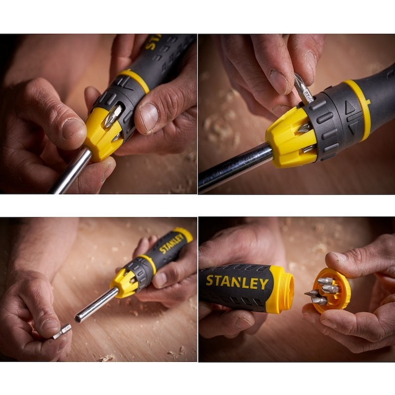 Stanley 0-68-010 Dynagrip Cırcırlı Tornavida Bits Seti 11P